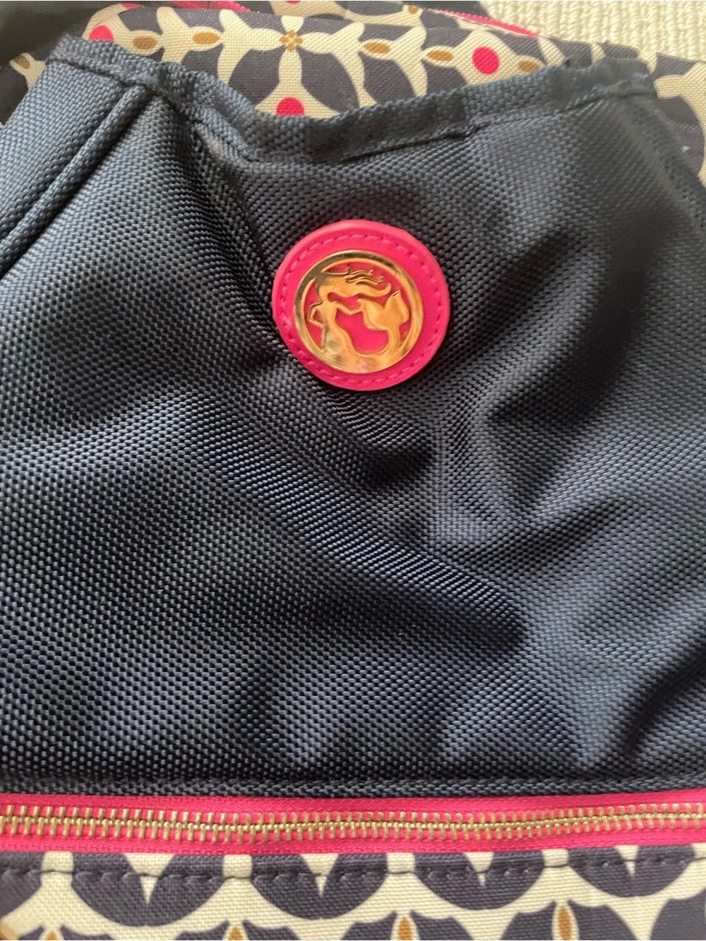Spartina 449 Navy and Pink Patterned Women’s Backpack